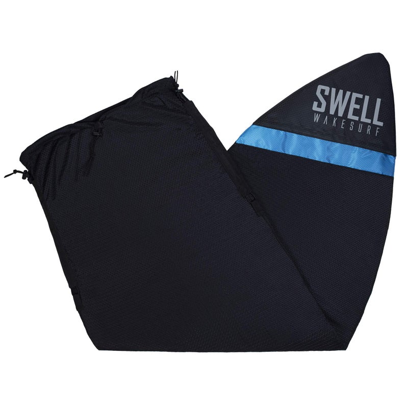 SWELL Wakesurf - Adjustable Length Wakesurf Board Sock with Padded Nose and Pocket - Wakeboard Cover - One Size Fits All Surfboard Bag (Pointed Nose - Blue) - Image 2